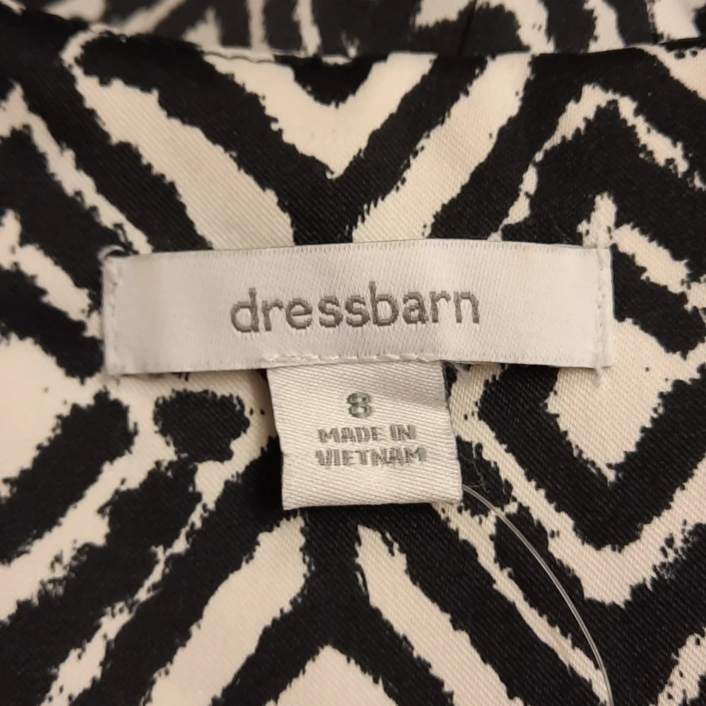 NWOT, Dress Barn Black and White Print Dress - Picture 10 of 11